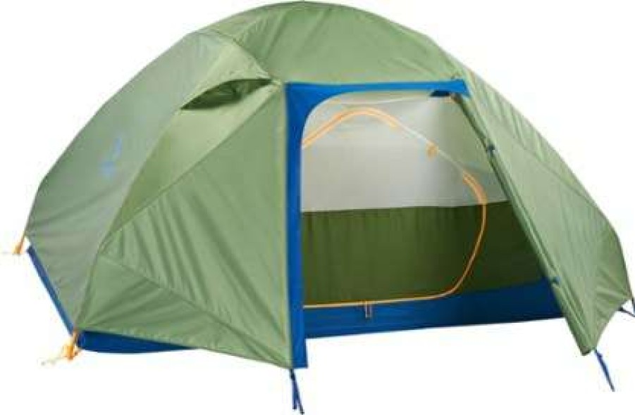 Tents * | 40%-70% Off Marmot Tungsten 4P Tent With Footprint Foliage/Dark Azure