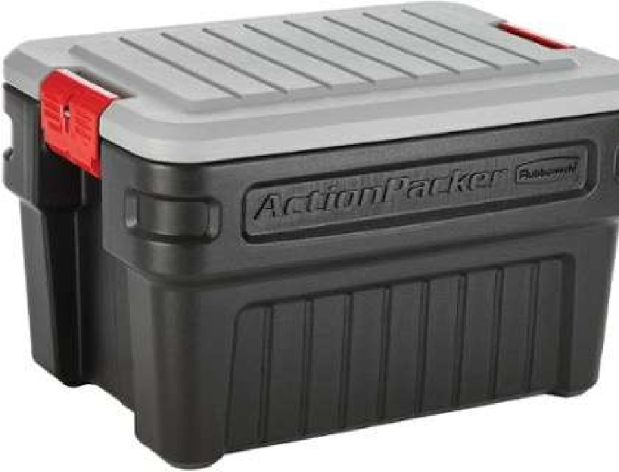 Camping And Hiking * | Cheaper Rubbermaid Action Packer 24 Gallon Black