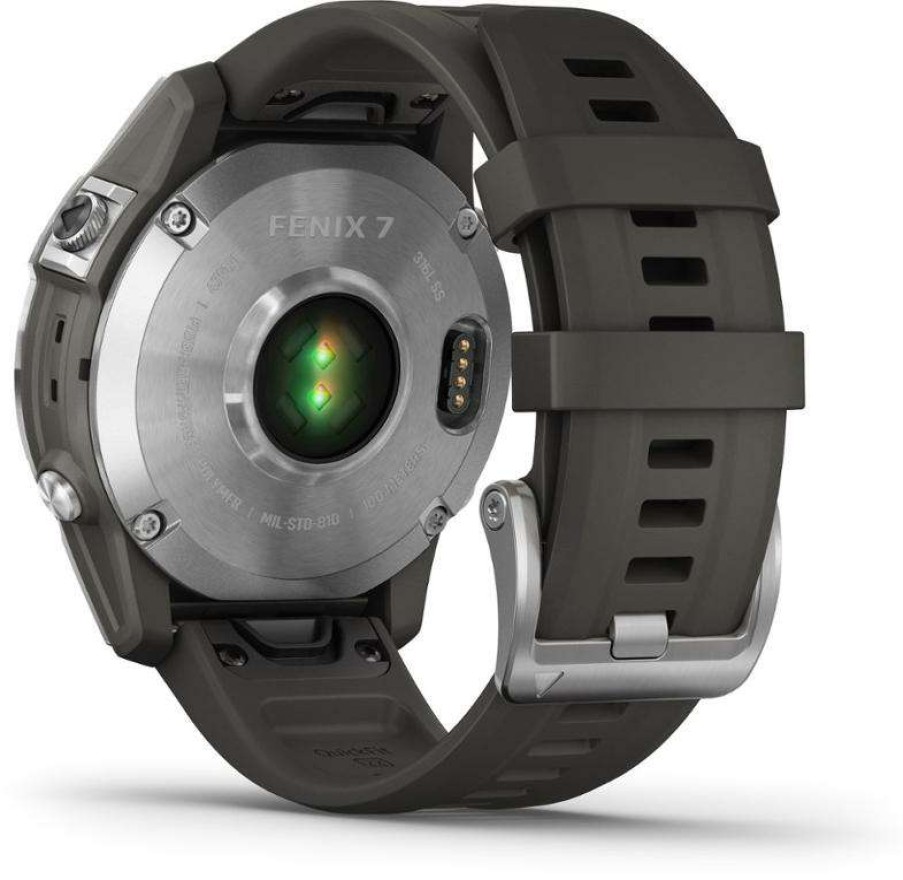 Camping And Hiking * | 40%-70% Off Garmin Fenix 7 Multisport Gps Watch Silver & Graphite Band