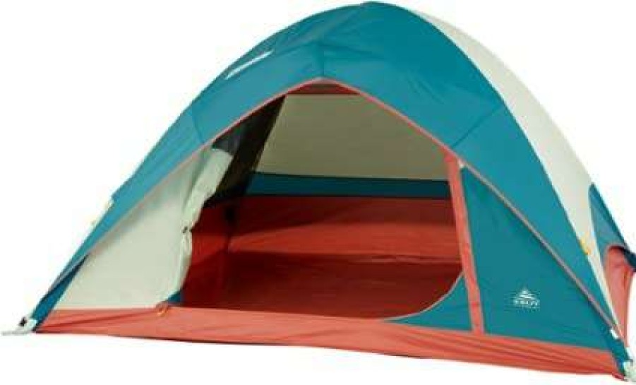 Tents * | Shop Kelty Discovery Basecamp 4 Tent Laurel Green/Stormy Blue