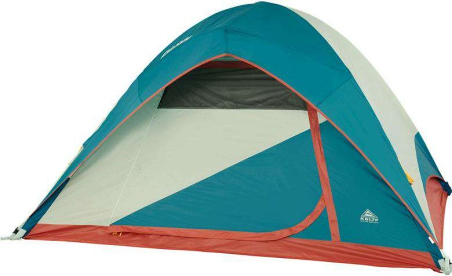 Tents * | Shop Kelty Discovery Basecamp 4 Tent Laurel Green/Stormy Blue