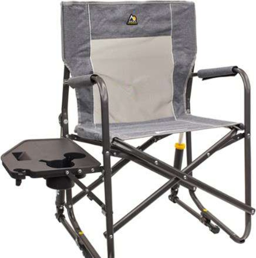 Camp Furniture * | Online Gci Outdoor Freestyle Rocker Chair With Side Table Heathered Pewter