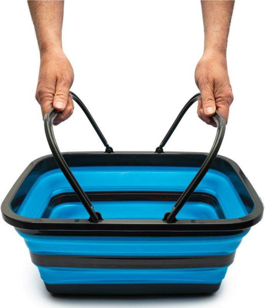 Camp Kitchen * | Outlet Sol Flat Pack Collapsible Sink 16 Liters Blue