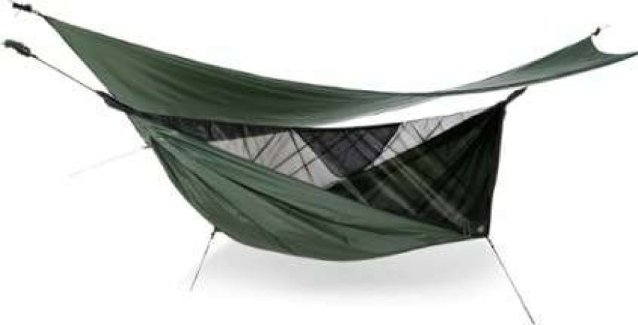 Camp Furniture * | Shop Hennessy Hammock Expedition Asym Zip Hammock Hunter Green