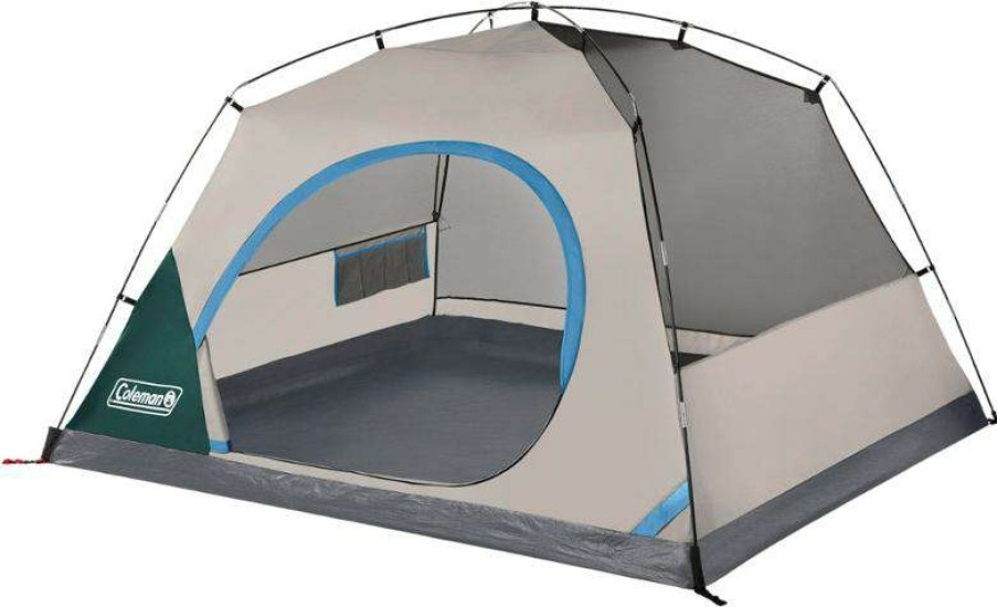 Tents * | High Quality Coleman Skydome 4-Person Tent Green