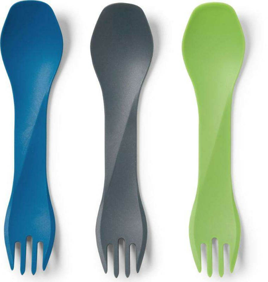 Camp Kitchen * | Outlet Humangear Gobites Uno Mini Spork Package Of 3 Gray/Blue/Green