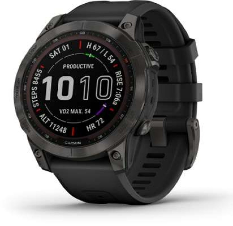 Camping And Hiking * | Cheaper Garmin Fenix 7 Sapphire Solar Multisport Gps Watch