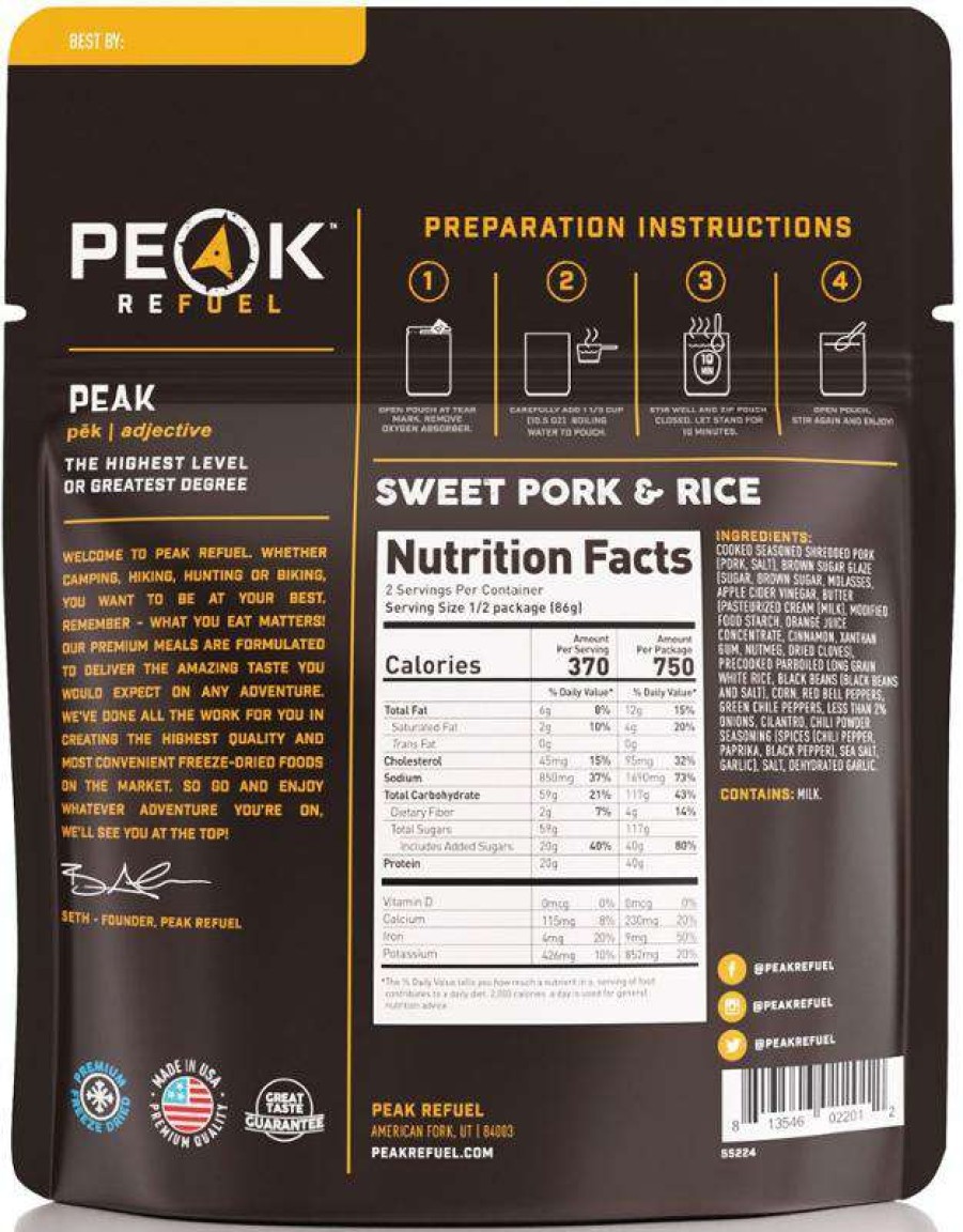 Camp Kitchen * | Shop Peak Refuel Sweet Pork And Rice 2 Servings