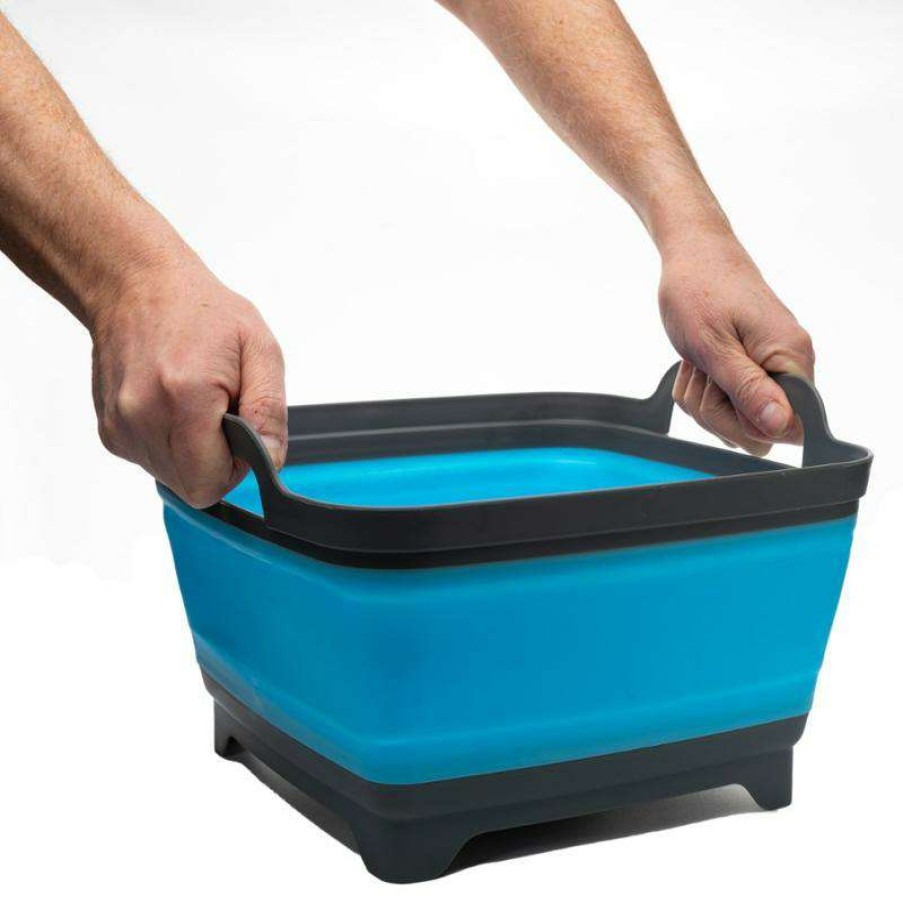 Camp Kitchen * | Shop Sol Flat Pack Collapsible Sink 8 Liters Blue