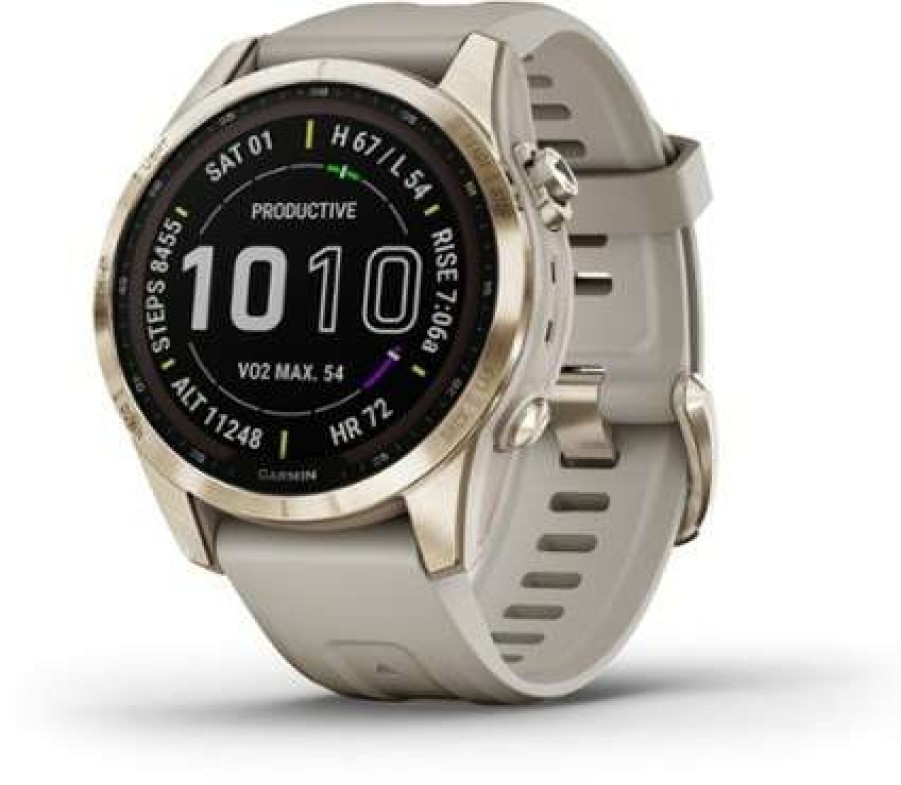 Camping And Hiking * | 40%-70% Off Garmin Fenix 7S Sapphire Solar Multisport Gps Watch