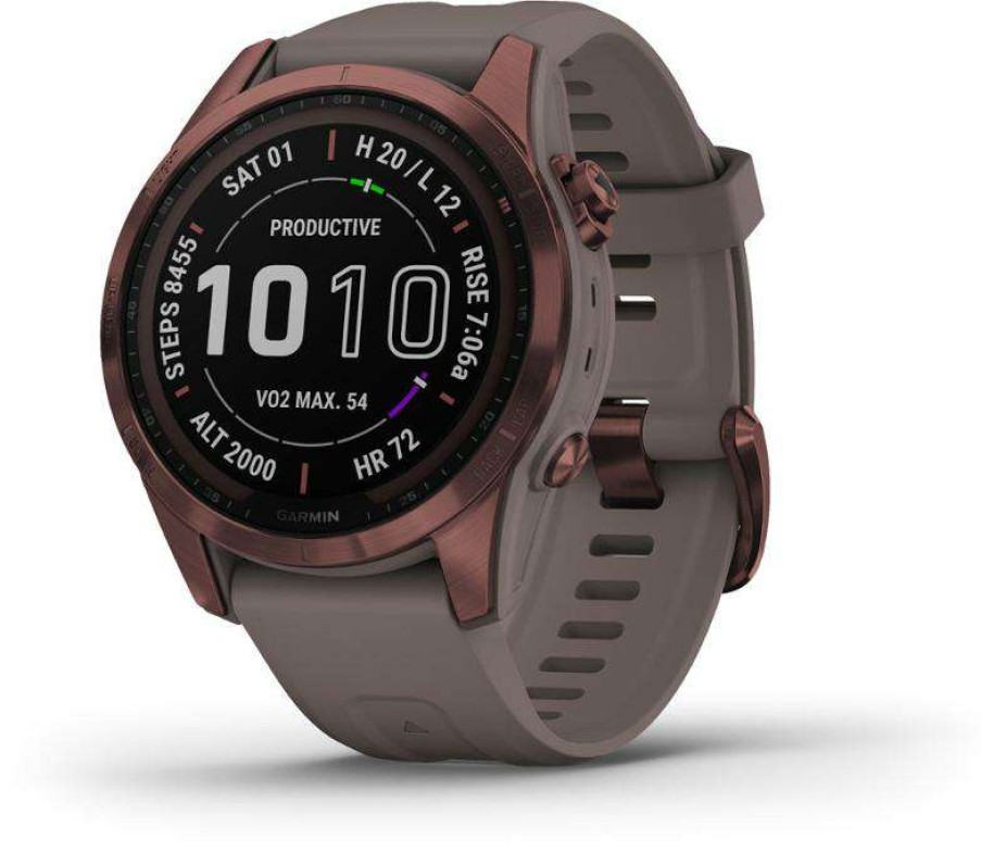 Camping And Hiking * | 40%-70% Off Garmin Fenix 7S Sapphire Solar Multisport Gps Watch