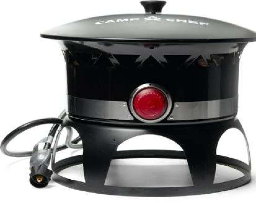 Camp Kitchen * | Shop Camp Chef Redwood Gas Fire Pit With Lid And Heat-Dispersing Lava Rocks