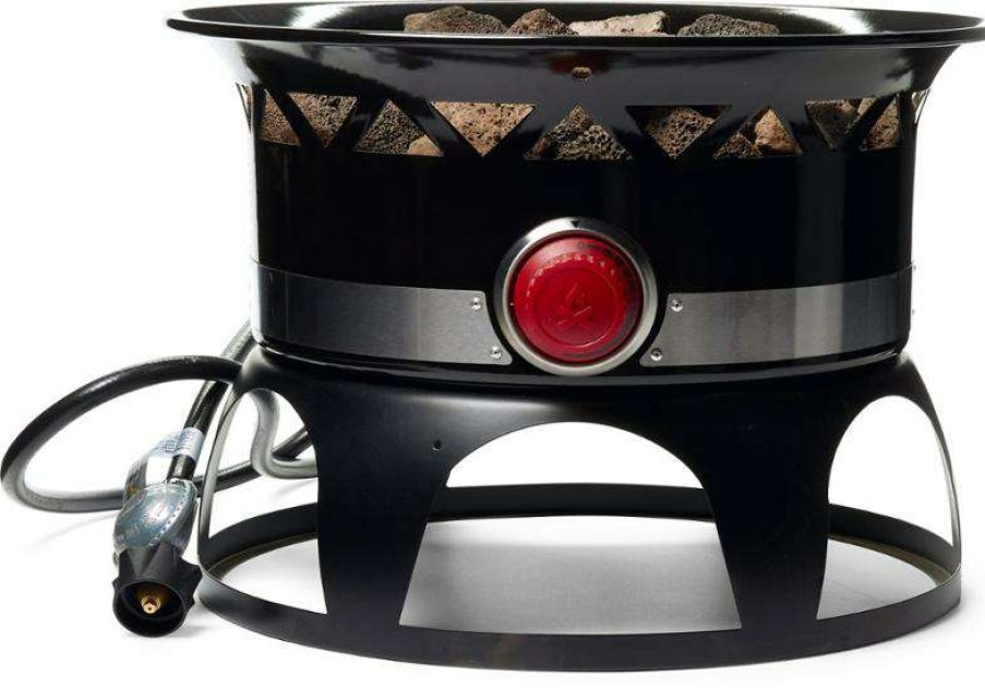 Camp Kitchen * | Shop Camp Chef Redwood Gas Fire Pit With Lid And Heat-Dispersing Lava Rocks