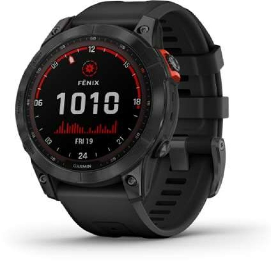 Camping And Hiking * | 40%-70% Off Garmin Fenix 7 Solar Multisport Gps Watch Slate Gray & Black Band