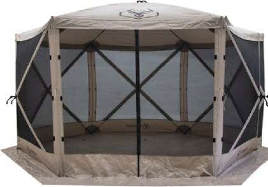 Tents * | Outlet Gazelle G6 6-Sided Screen Gazebo Desert Sand