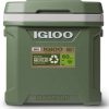 Camp Kitchen * | Cheaper Igloo Ecocool Roller Cooler 60 Qts. Sage Green