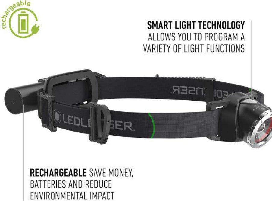 Camping And Hiking * | 40%-70% Off Ledlenser Mh10 Rechargeable Headlamp Black