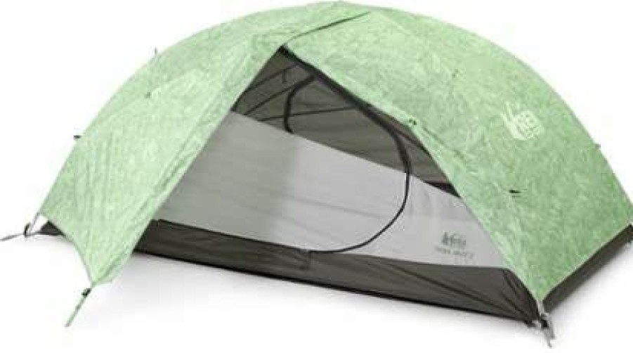 Tents * | 40%-70% Off Rei Co-Op Trail Hut 2 Tent With Footprint Print Leaf Canopy Green Zephyr