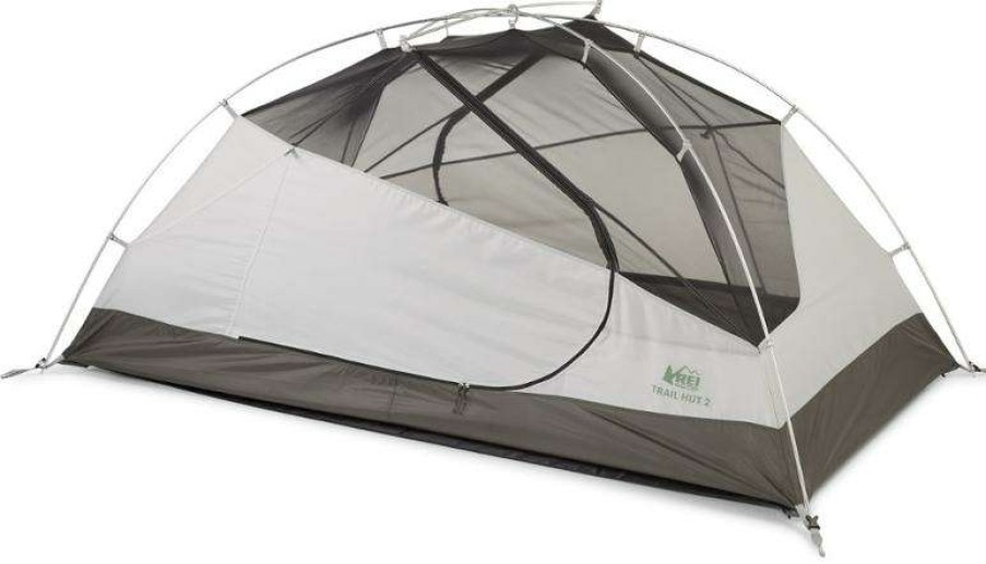 Tents * | 40%-70% Off Rei Co-Op Trail Hut 2 Tent With Footprint Print Leaf Canopy Green Zephyr