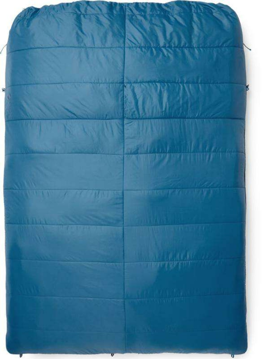 Camping And Hiking * | Cheaper Exped Megasleep Duo 25/40 Double Sleeping Bag Dark Navy/Deep Sea Blue