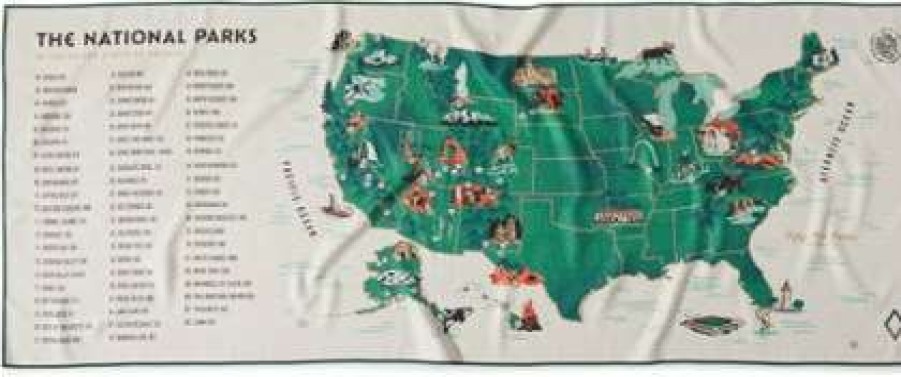 Camping And Hiking * | 40%-70% Off Nomadix National Parks Maps Original Towel