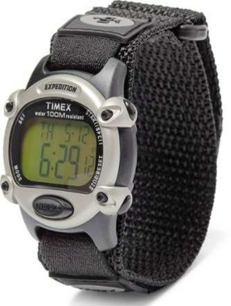 Camping And Hiking * | Outlet Timex Expedition Fast Wrap Watch Large Black/Silver