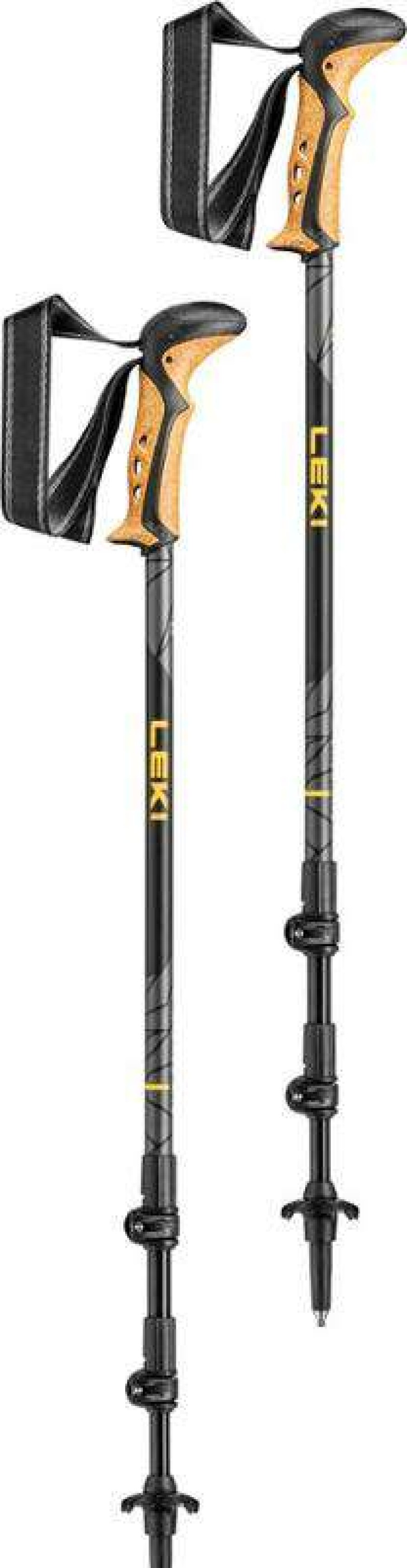 Camping And Hiking * | Shop Leki Khumbu Lite Trekking Poles Pair Black/Mustard