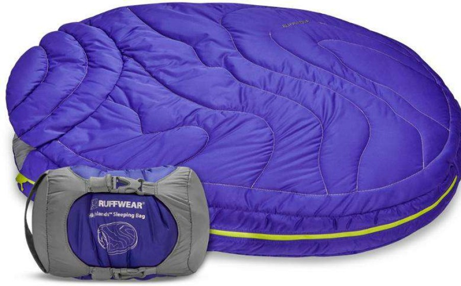 Camping And Hiking * | Online Ruffwear Highlands Dog Sleeping Bag Huckleberry Blue